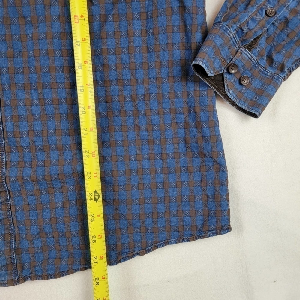 Carbon2cobalt Buffalo Check Button Down Shirt Sz L - image 3